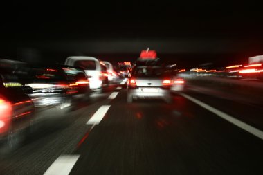 Night traffic clipart