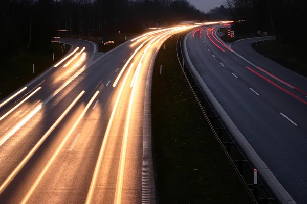 Natt trafik — Stockfoto