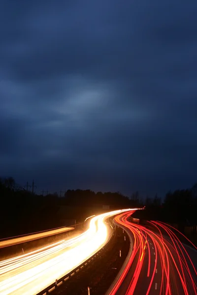 夜交通 — 图库照片