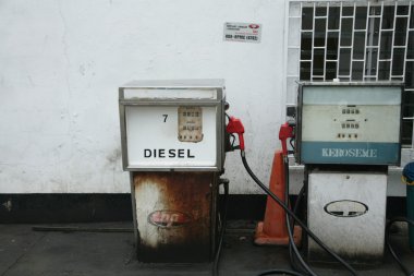 Gasoline station in Tobago clipart