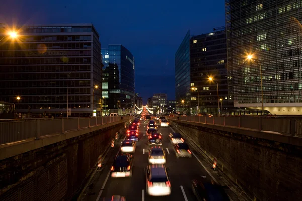 Gece trafik — Stok fotoğraf