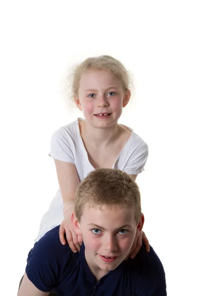 Kardeşi ve kız — Stok fotoğraf