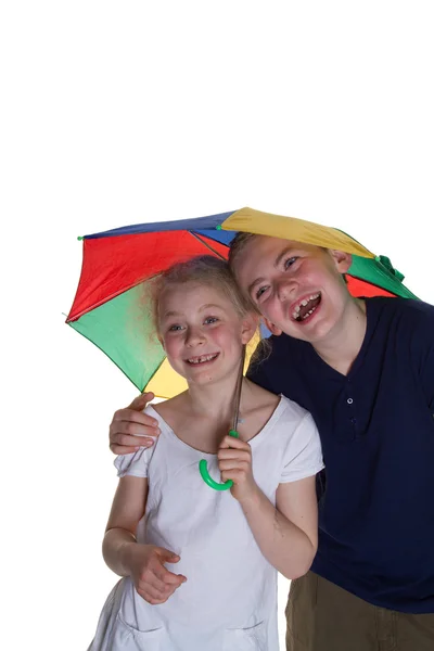 Kid with umbrella — Stock Photo, Image