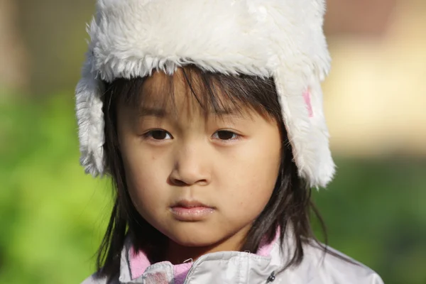 모자와 귀여운 아이 — 스톡 사진