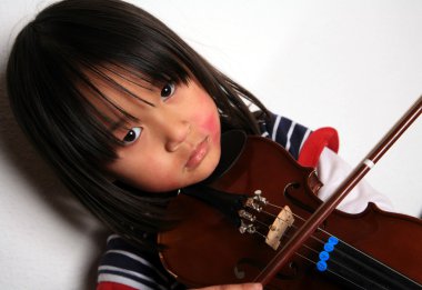 Violin child clipart