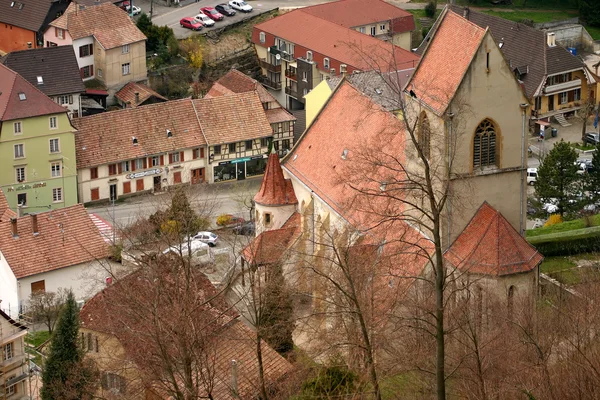 stock image In the street of a alsacian villlage in the summer