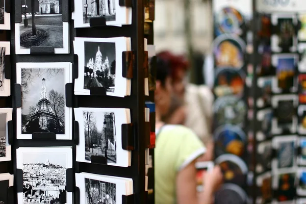 Cartoline postali parigine — Foto Stock