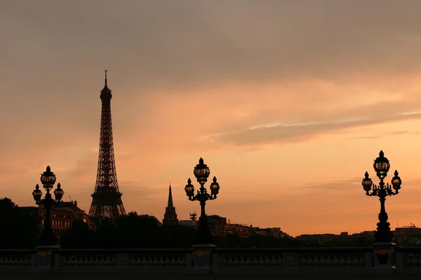 巴黎日落 — 图库照片