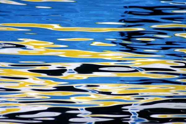 Corsica boat reflections — Stock Photo, Image