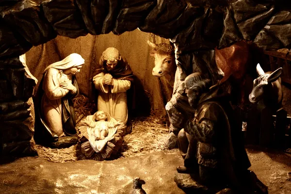 Scena Nașterii Domnului — Fotografie, imagine de stoc