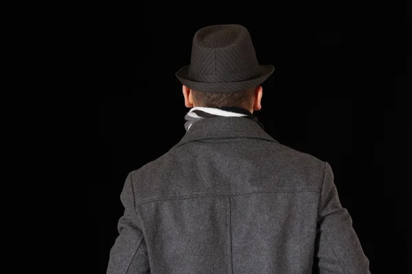 stock image Man in a fabric jacket - viewed from behind