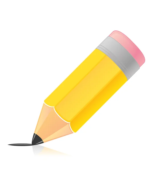 Ξύλινο μολύβι με γραμμή — Διανυσματικό Αρχείο