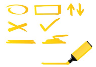 Yellow highlighter clipart