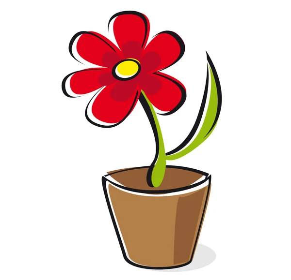 Flor vermelha — Vetor de Stock
