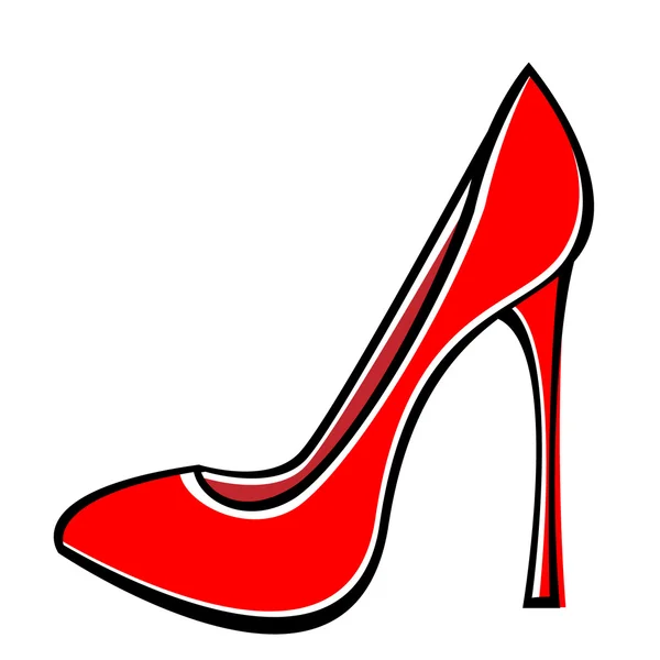 Kırmızı kadın ayakkabı — Stok Vektör