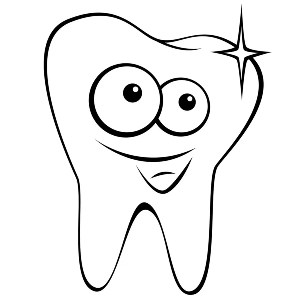 Sonriente diente dental — Archivo Imágenes Vectoriales