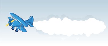 banner ile mavi çift kanatlı