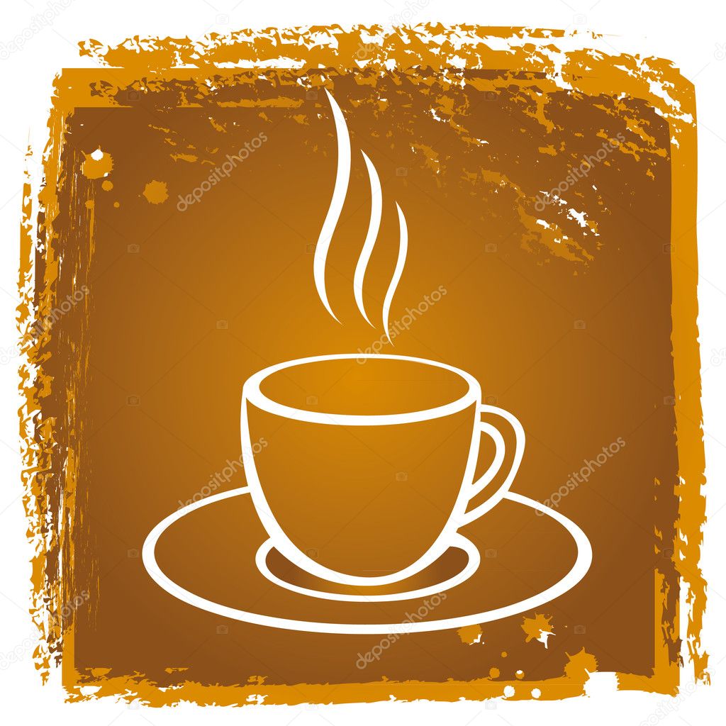 Cup of coffee. Retro symbol.