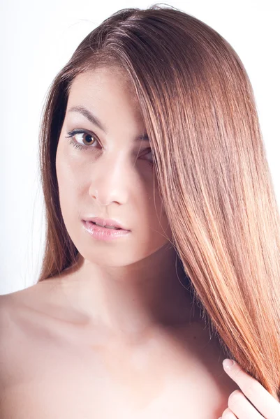 Gyönyörű hosszú hajú nő — Stock Fotó