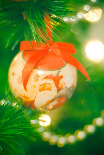Colorful balls on Christmas tree — Stock Photo, Image