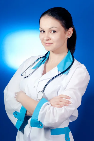Młoda kobieta lekarz łapka — Zdjęcie stockowe