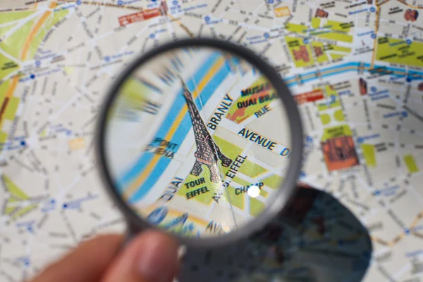 Mapa turístico de París — Foto de Stock