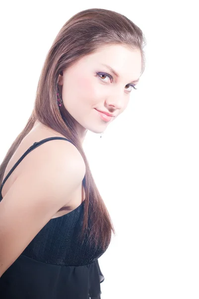 Krásná mladá žena studiový portrét — Stock fotografie