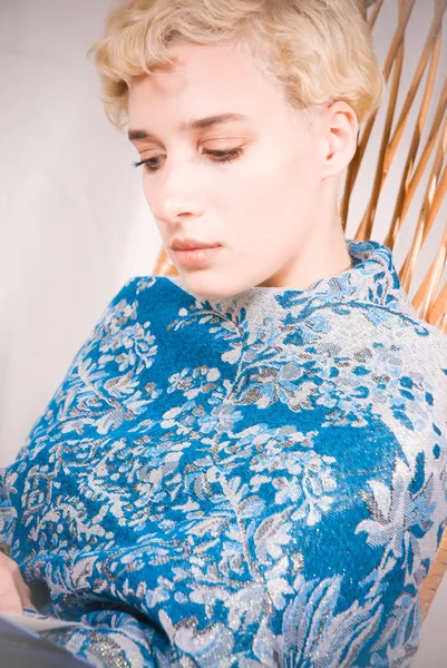 Gyönyörű szőke nő portréja — Stock Fotó
