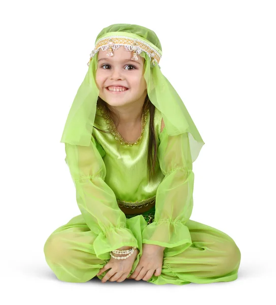 Kind meisje gekleed Arabische — Stockfoto