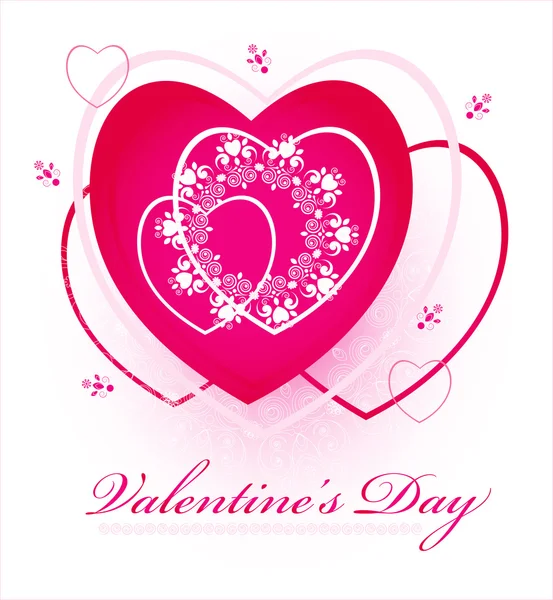 Coeurs avec motif pour valentine — Image vectorielle