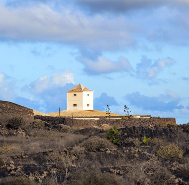 Yaiza, Lanzarote - old farm house converted in a home clipart