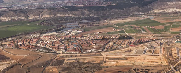 Aerial of countryside and fields around madrid — Stock Photo, Image