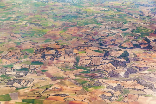 Aérea de campo e campos em torno de madrid — Fotografia de Stock