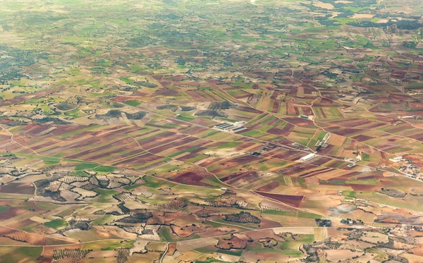 Aérea de campo y campos alrededor de madrid — Foto de Stock