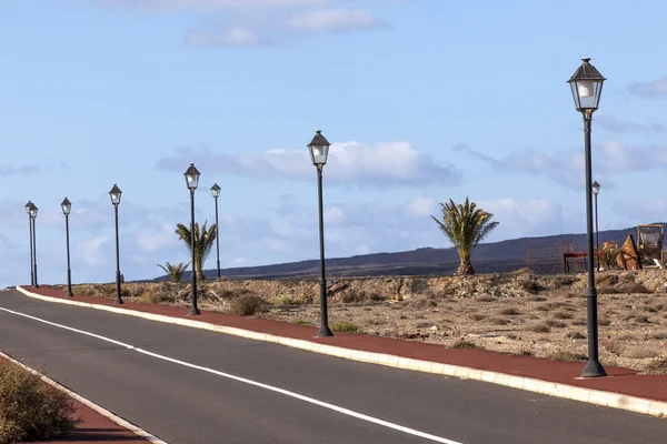 New roads for the development area in Lanzarote — Stock Photo, Image