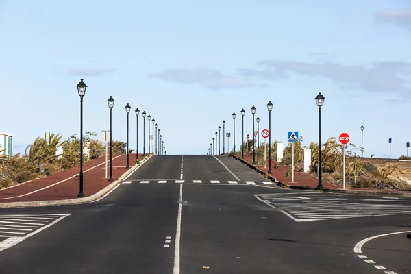 Nové silnice pro oblast rozvoje v lanzarote — Stock fotografie