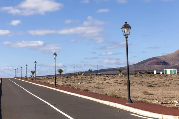 New roads for the development area in Lanzarote Stock Photo