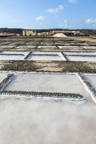 Сіль басейнів в солоної de Janubio — стокове фото