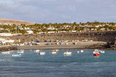 playa promenade doğal görünümüne blanca, lanzarote denizden