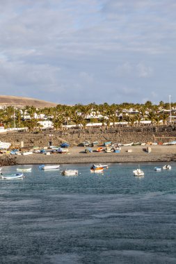 playa promenade doğal görünümüne blanca, lanzarote denizden