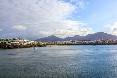 playa promenade doğal görünümüne blanca, lanzarote denizden