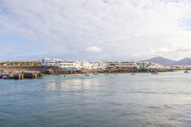 playa promenade doğal görünümüne blanca, lanzarote denizden