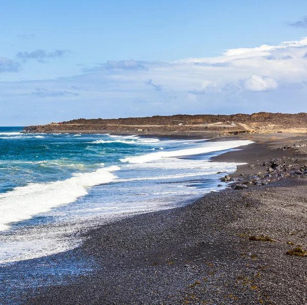 Playa volcánica en Janubio, Lanzarote — Foto de Stock