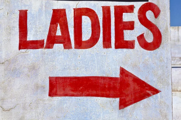 Sign ladies for the public toilet — Stock Photo, Image