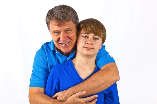 Glücklicher Vater mit seinem süßen Sohn — Stockfoto