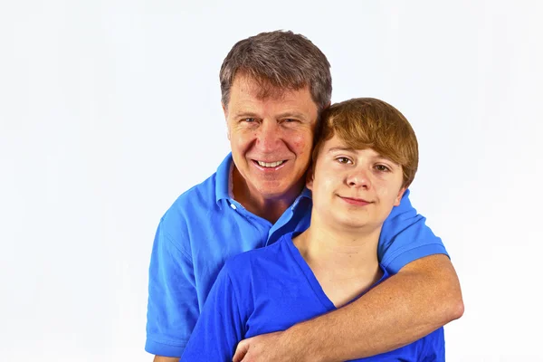 Glücklicher Vater mit seinem süßen Sohn — Stockfoto