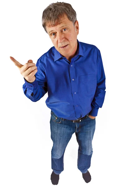 Attractive man gesturing trouble and anger Royalty Free Stock Photos