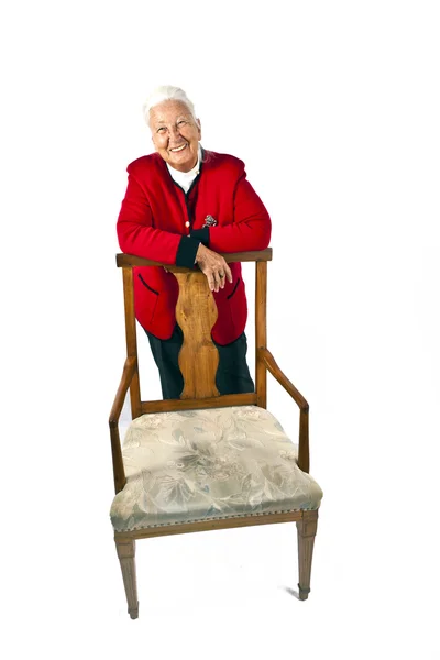 웃는 매력적인 노인 여성 — 스톡 사진