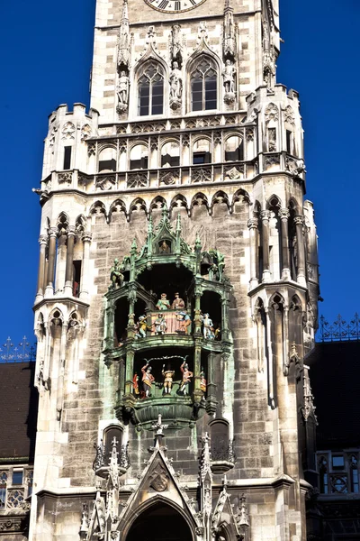 Glockenspiel on the Munich city hall — Stock Photo, Image