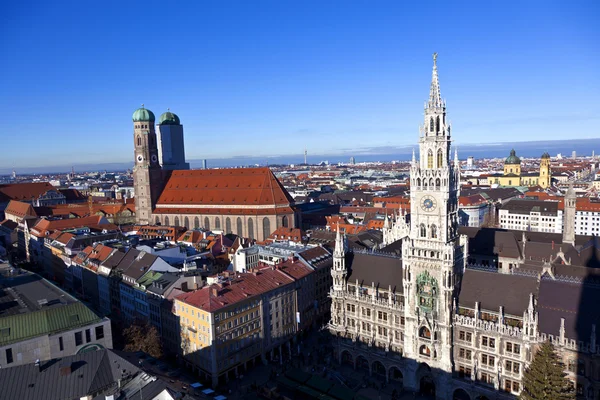 stock image Aerial of Munich in beautiful weather